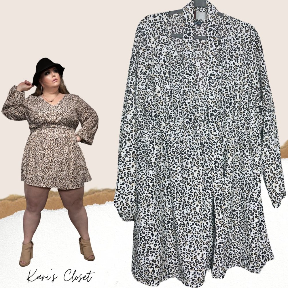 ✅ Shein Boho Plus Cheetah Print Dress +